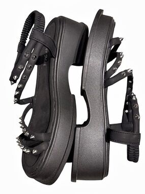 Mei Mei Studded goth Platform Sandals in Black 2New
